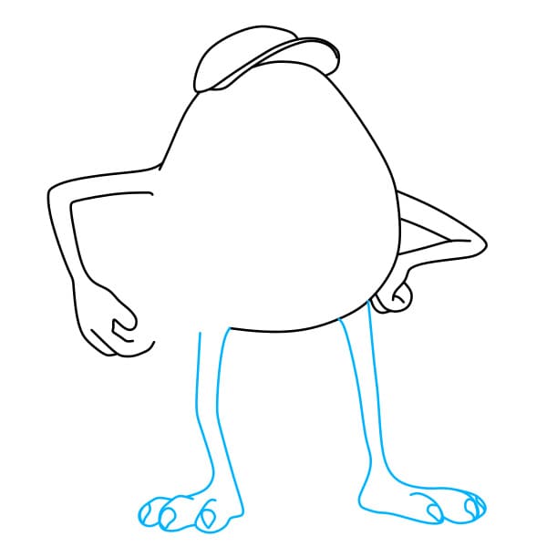 Hướng dẫn vẽ Mike Wazowski (một nhân vật trong phim Monsters Inc.) đơn giản và đẹp cho bé - Bước 4