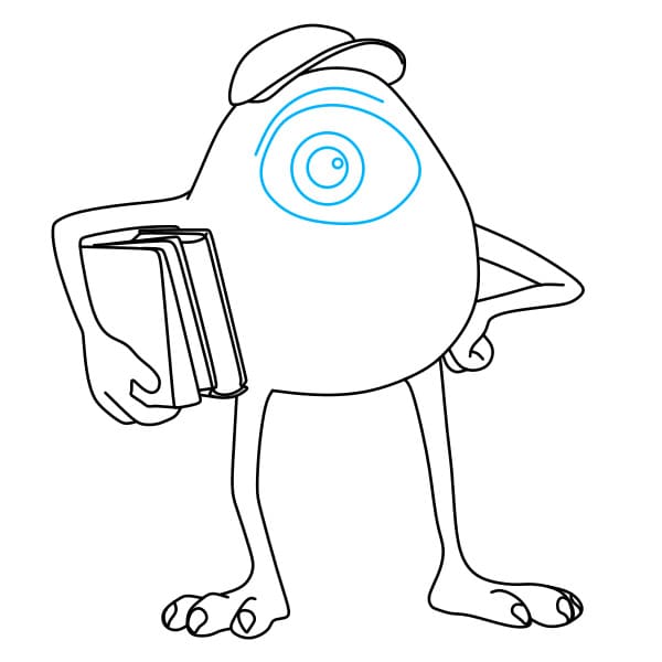 Hướng dẫn vẽ Mike Wazowski (một nhân vật trong phim Monsters Inc.) đơn giản và đẹp cho bé - Bước 6