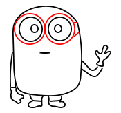 Hướng dẫn cách vẽ Minion 2 mắt đơn giản và ngộ nghĩnh đáng yêu cho bé - Bước 5