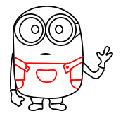 Hướng dẫn cách vẽ Minion 2 mắt đơn giản và ngộ nghĩnh đáng yêu cho bé - Bước 6
