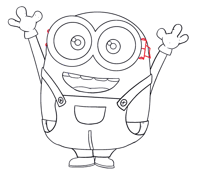 Hướng dẫn cách vẽ Minion đơn giản cho bé - Bước 12