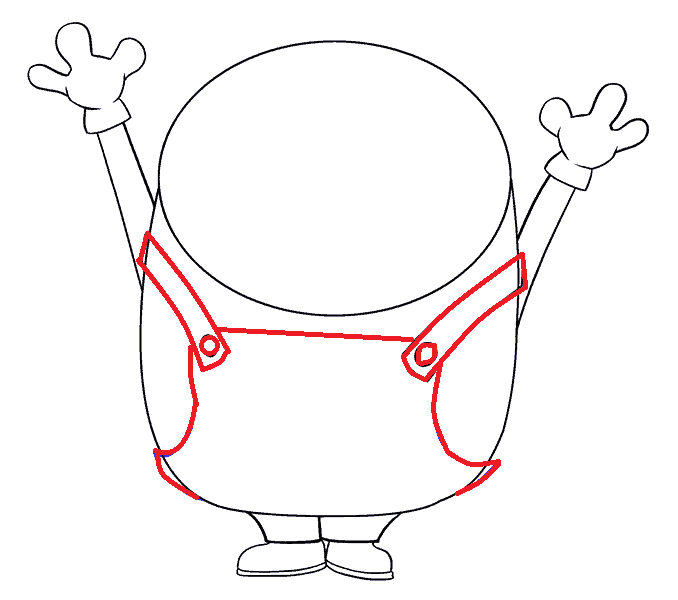 Hướng dẫn cách vẽ Minion đơn giản cho bé - Bước 6