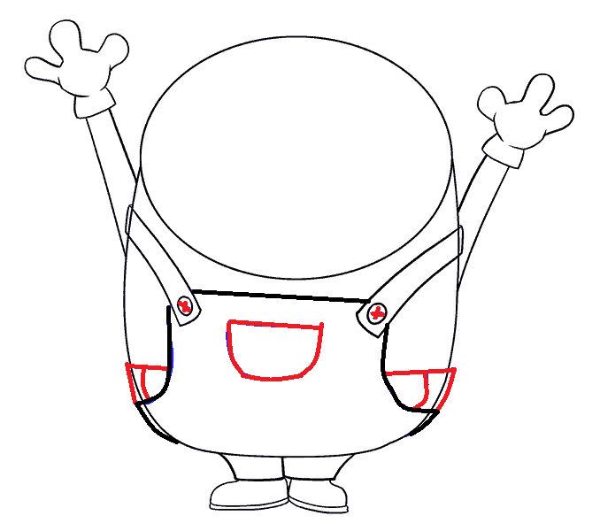 Hướng dẫn cách vẽ Minion đơn giản cho bé - Bước 7