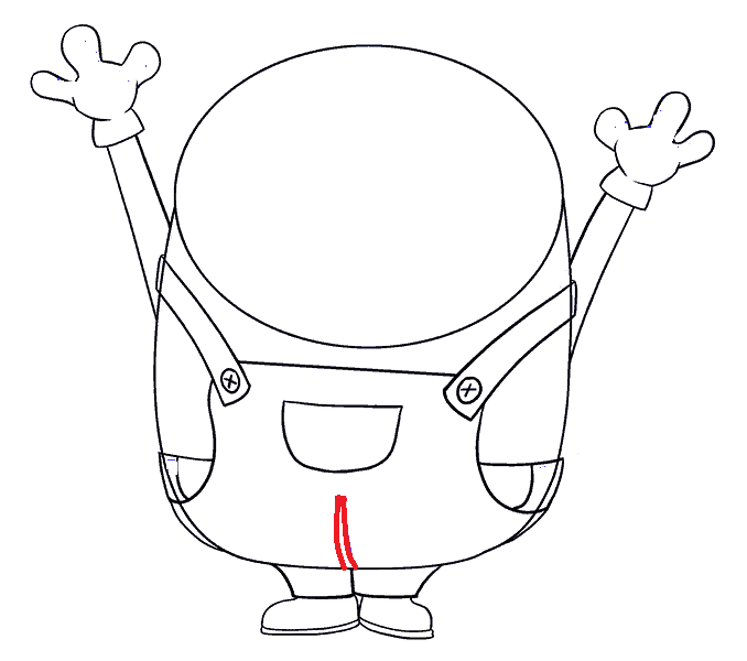 Hướng dẫn cách vẽ Minion đơn giản cho bé - Bước 8