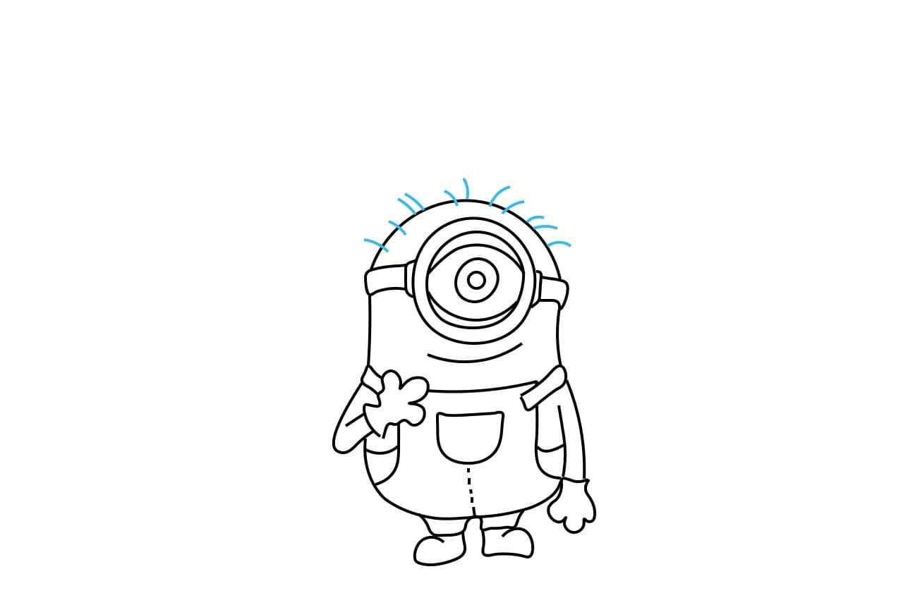 Vẽ minion 1 mắt - Bước 5