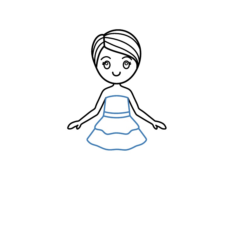 Hướng dẫn vẽ nàng tiên xinh đẹp. - Bước 4