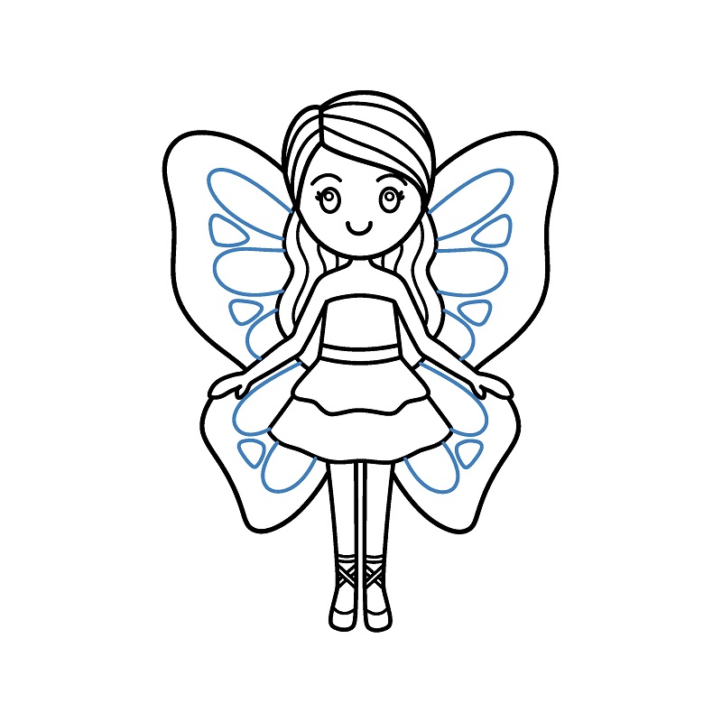 Hướng dẫn vẽ nàng tiên xinh đẹp. - Bước 8