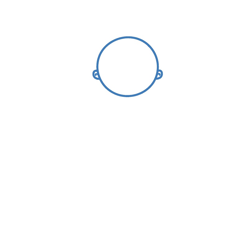 Hướng dẫn vẽ nàng tiên đơn giản. - Bước 1