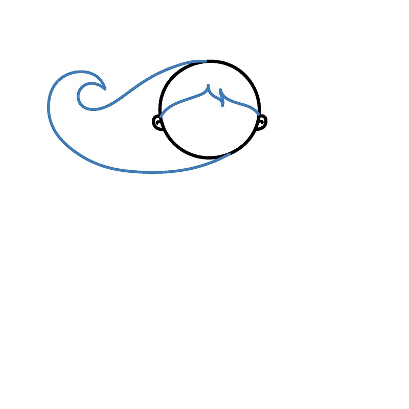 Hướng dẫn vẽ nàng tiên đơn giản. - Bước 2