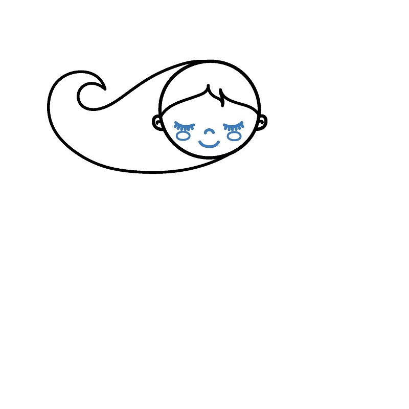 Hướng dẫn vẽ nàng tiên đơn giản. - Bước 3