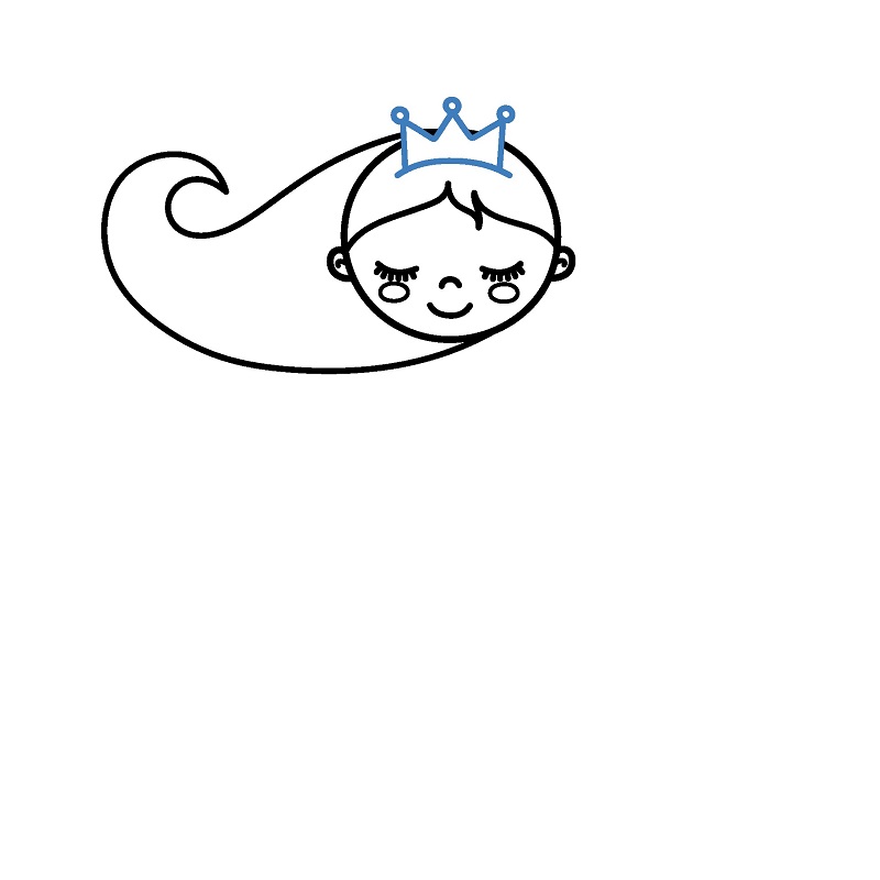 Hướng dẫn vẽ nàng tiên đơn giản. - Bước 4