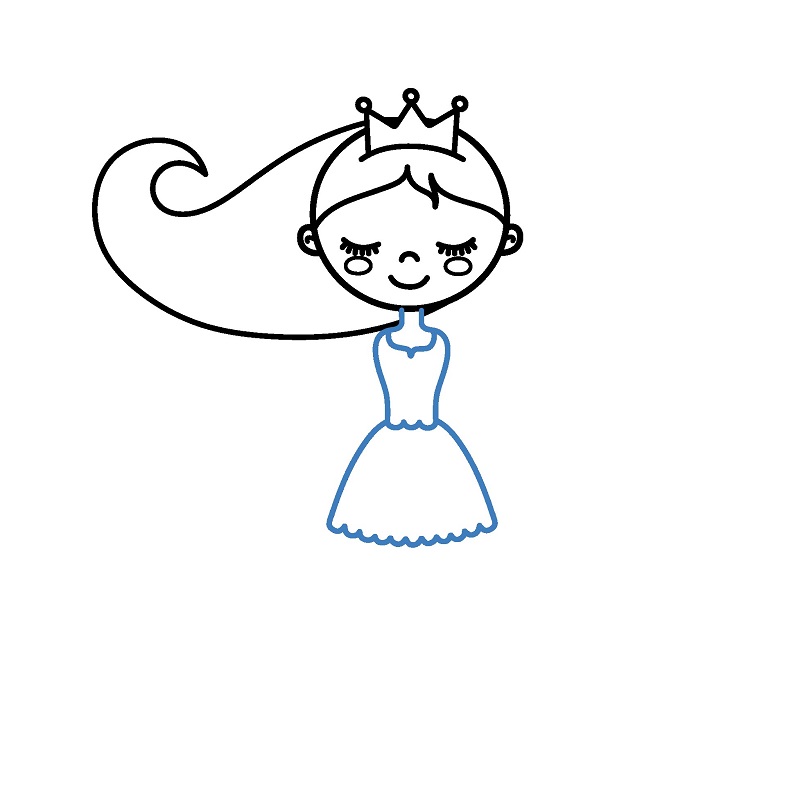 Hướng dẫn vẽ nàng tiên đơn giản. - Bước 5