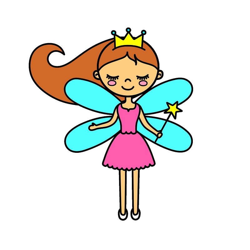 Hướng dẫn vẽ nàng tiên đơn giản.