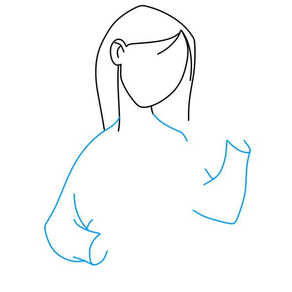 Hướng dẫn vẽ nhân vật Mulan (Hoa Mộc Lan) thân thiện cho bé - Bước 5