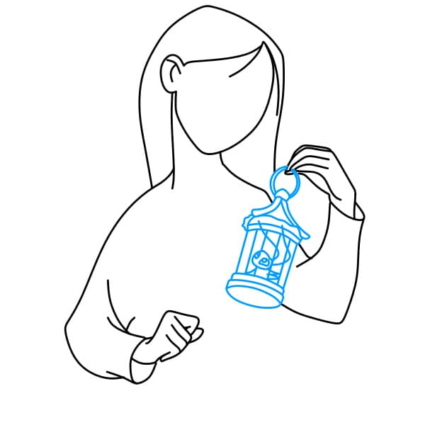 Hướng dẫn vẽ nhân vật Mulan (Hoa Mộc Lan) thân thiện cho bé - Bước 6