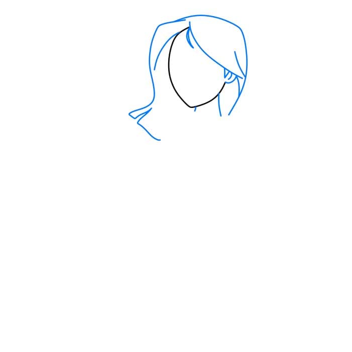 Hướng dẫn vẽ nhân vật Mulan (Hoa Mộc Lan) - Bước 2