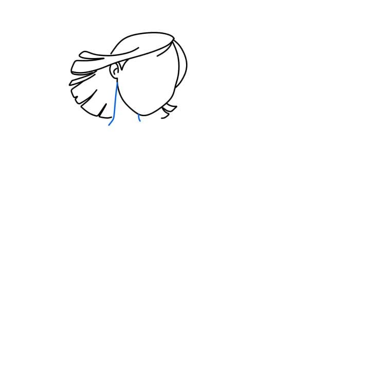 Hướng dẫn vẽ nhân vật Mulan (Hoa Mộc Lan) cho bé - Bước 3