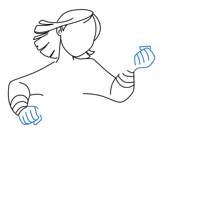 Hướng dẫn vẽ nhân vật Mulan (Hoa Mộc Lan) cho bé - Bước 4