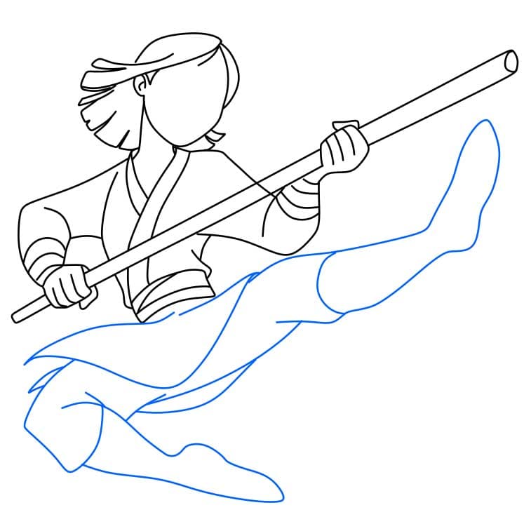 Hướng dẫn vẽ nhân vật Mulan (Hoa Mộc Lan) cho bé - Bước 6