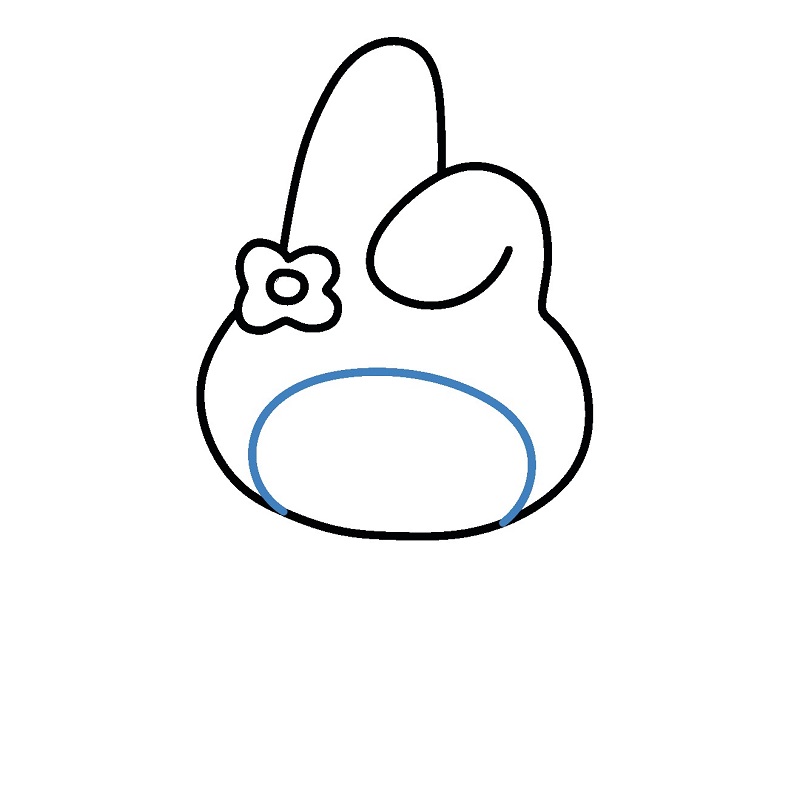 Hướng dẫn vẽ My Melody đơn giản. - Bước 4