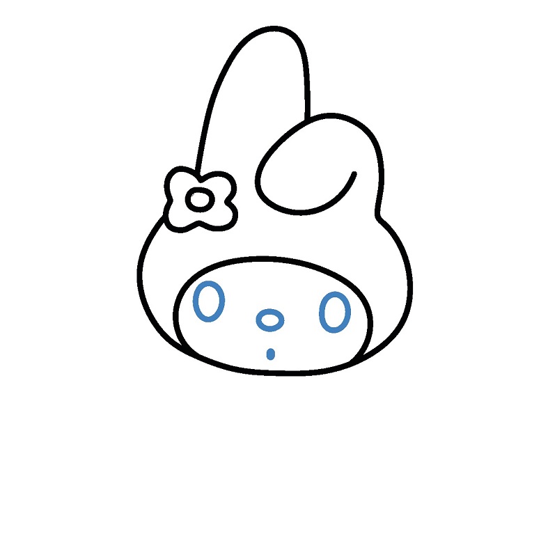 Hướng dẫn vẽ My Melody đơn giản. - Bước 5