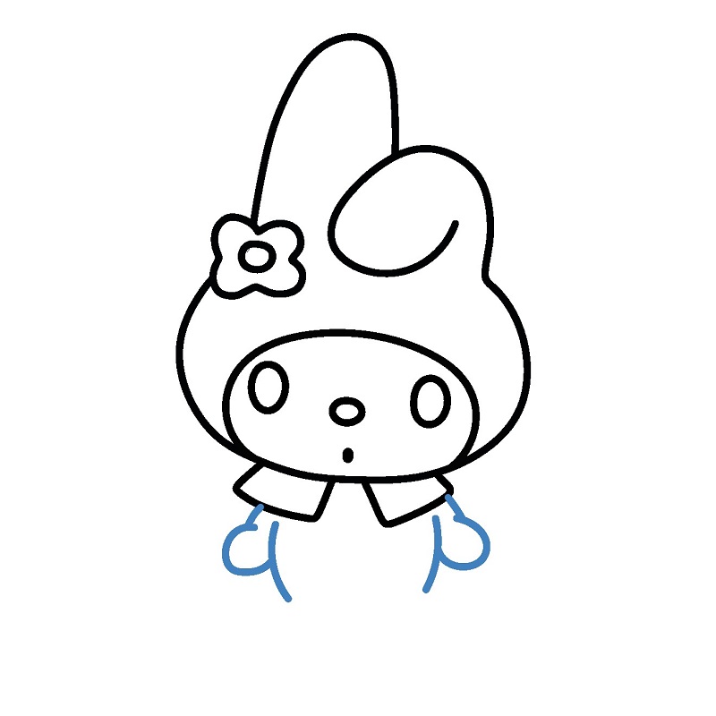 Hướng dẫn vẽ My Melody đơn giản. - Bước 7