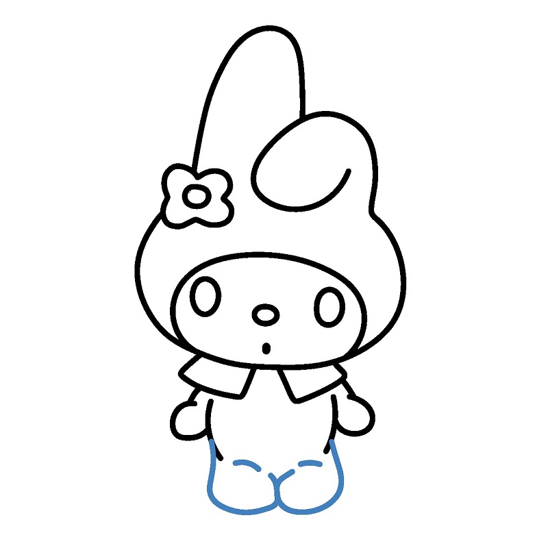 Hướng dẫn vẽ My Melody đơn giản. - Bước 8