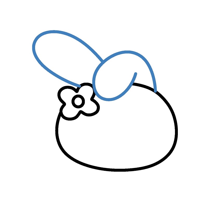 Hướng dẫn vẽ đầu của My Melody. - Bước 3