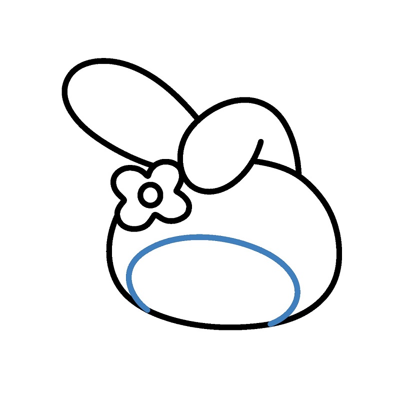 Hướng dẫn vẽ đầu của My Melody. - Bước 4