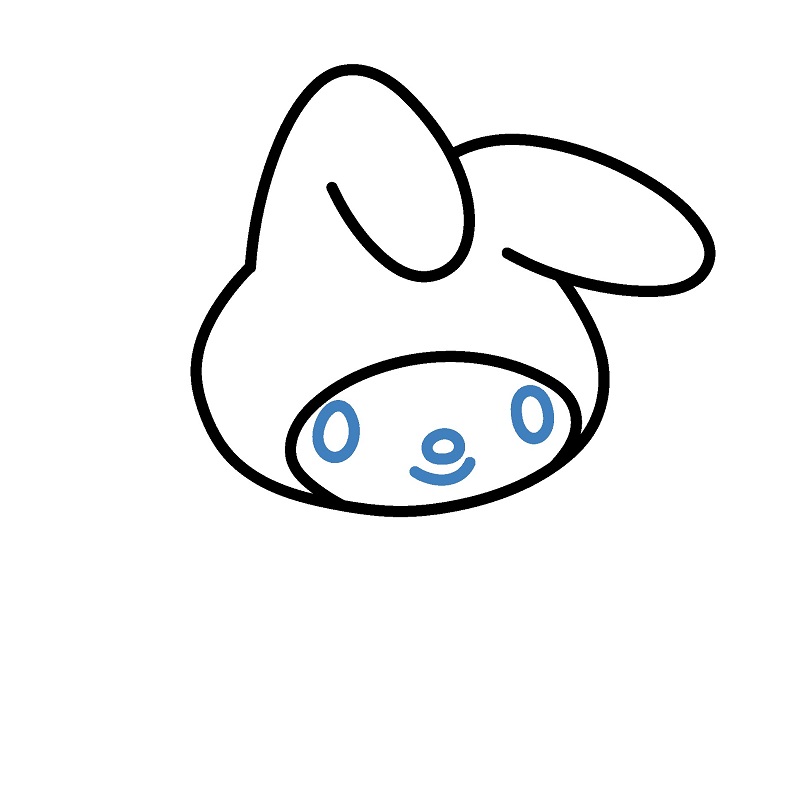 Hướng dẫn vẽ My Melody vui vẻ. - Bước 4