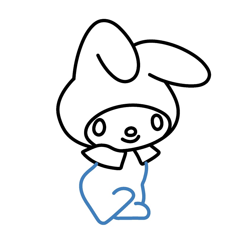 Hướng dẫn vẽ My Melody vui vẻ. - Bước 6