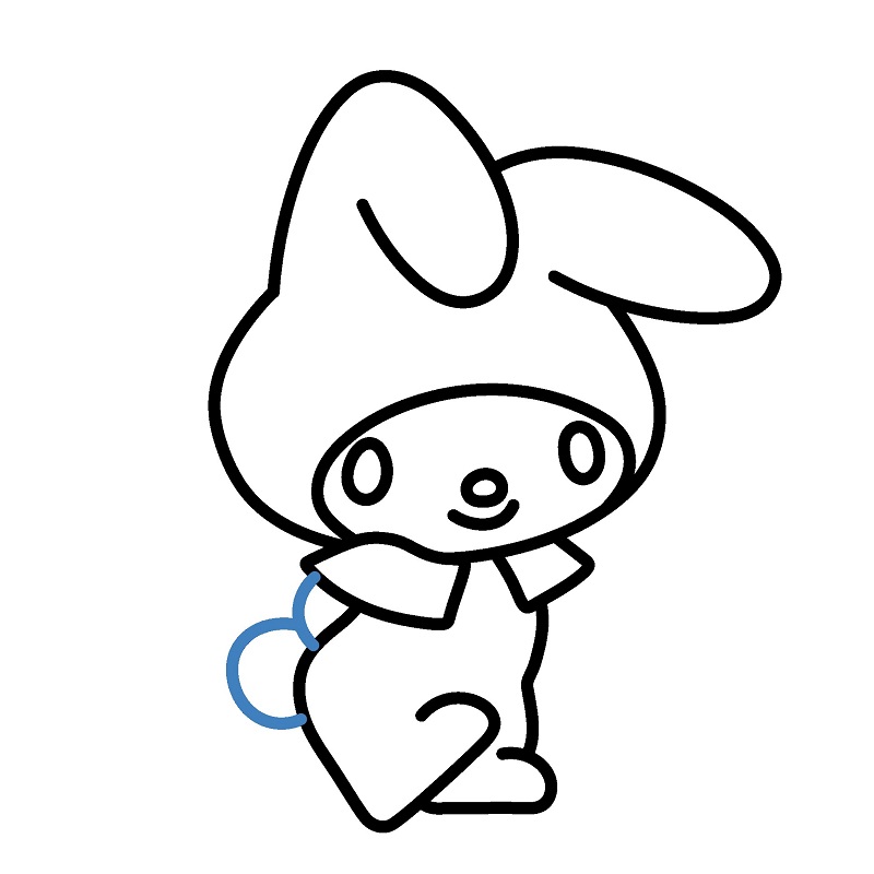 Hướng dẫn vẽ My Melody vui vẻ. - Bước 7