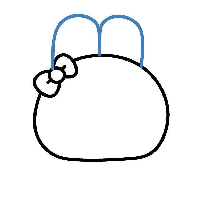 Hướng dẫn vẽ My Melody chibi đáng yêu. - Bước 3