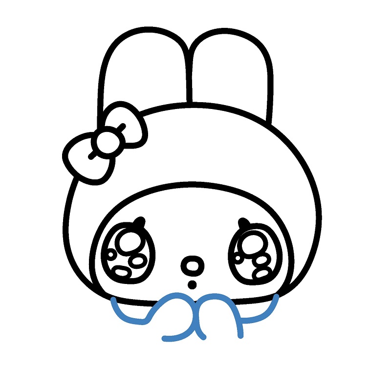 Hướng dẫn vẽ My Melody chibi đáng yêu. - Bước 6