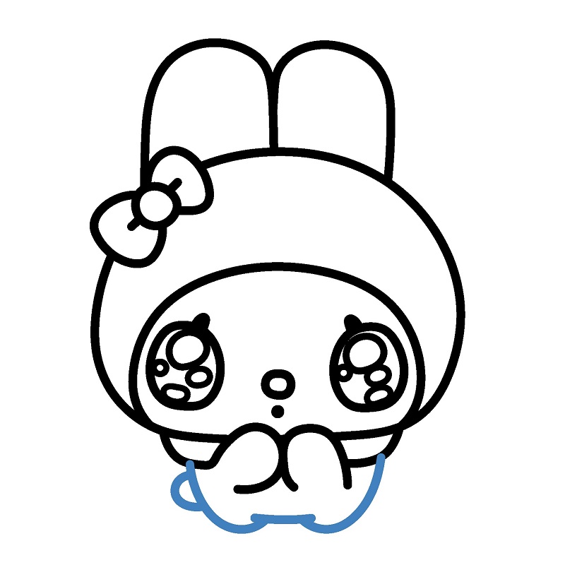 Hướng dẫn vẽ My Melody chibi đáng yêu. - Bước 7