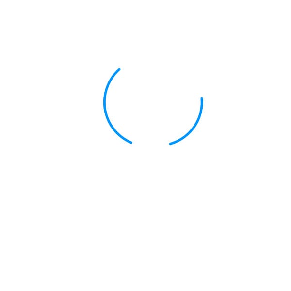 Hướng dẫn vẽ người bánh gừng đơn giản và đẹp cho bé - Bước 1