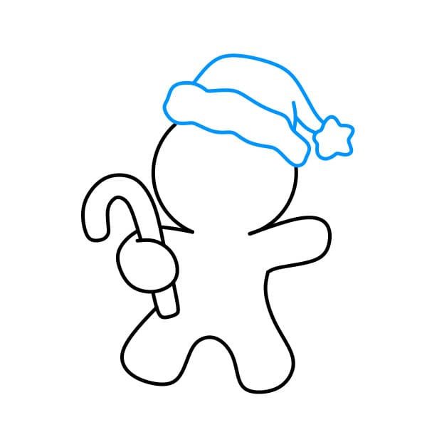 Hướng dẫn vẽ người bánh gừng đơn giản và đẹp cho bé - Bước 5