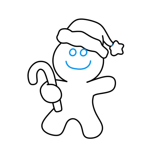 Hướng dẫn vẽ người bánh gừng đơn giản và đẹp cho bé - Bước 6