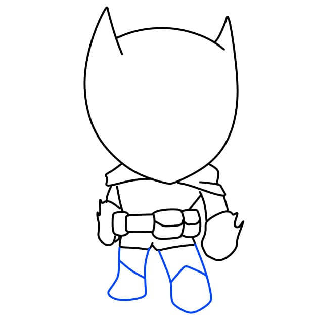 Hướng dẫn vẽ người dơi đơn giản và đẹp cho bé - Bước 7