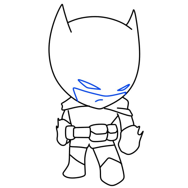 Hướng dẫn vẽ người dơi đơn giản và đẹp cho bé - Bước 8