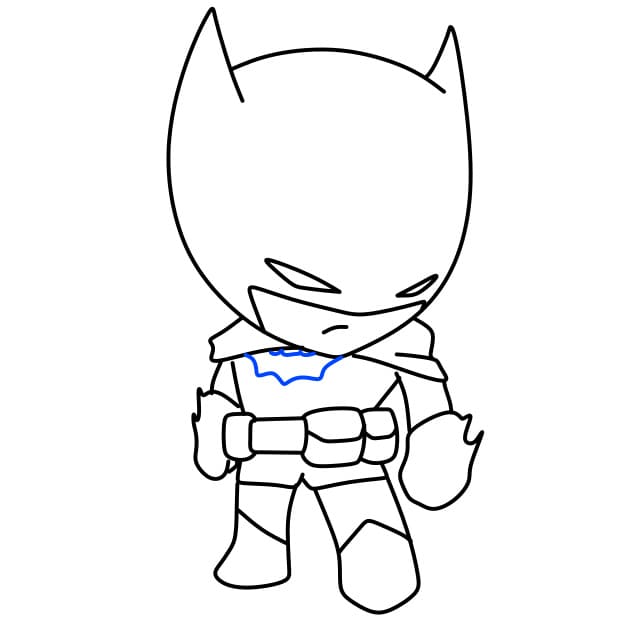 Hướng dẫn vẽ người dơi đơn giản và đẹp cho bé - Bước 9