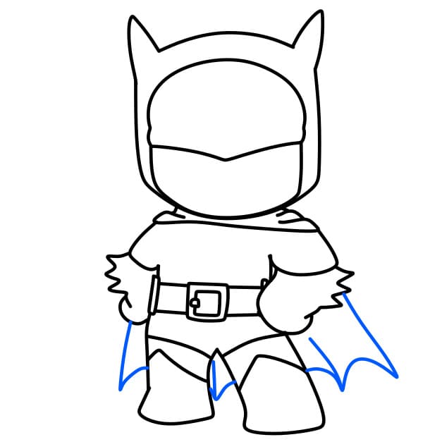 Hướng dẫn vẽ người dơi vui vẻ - Bước 10