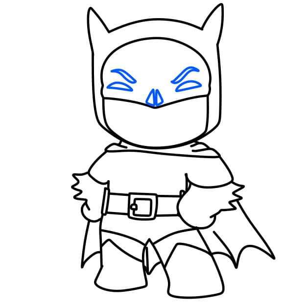 Hướng dẫn vẽ người dơi vui vẻ - Bước 11