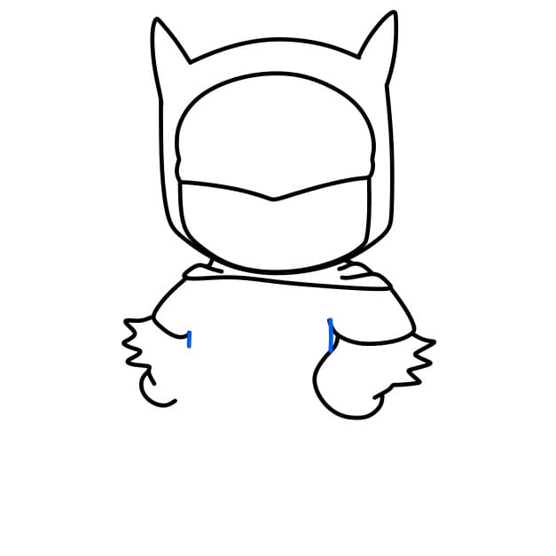 Hướng dẫn vẽ người dơi vui vẻ - Bước 6