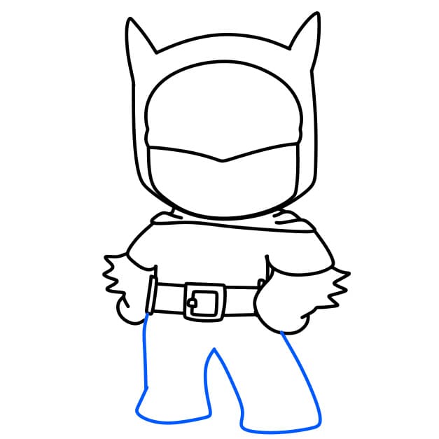 Hướng dẫn vẽ người dơi vui vẻ - Bước 7