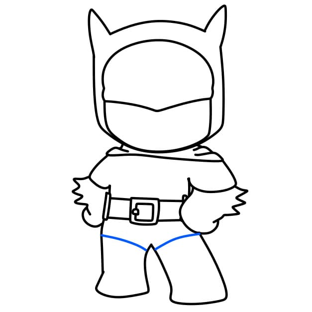 Hướng dẫn vẽ người dơi vui vẻ - Bước 8