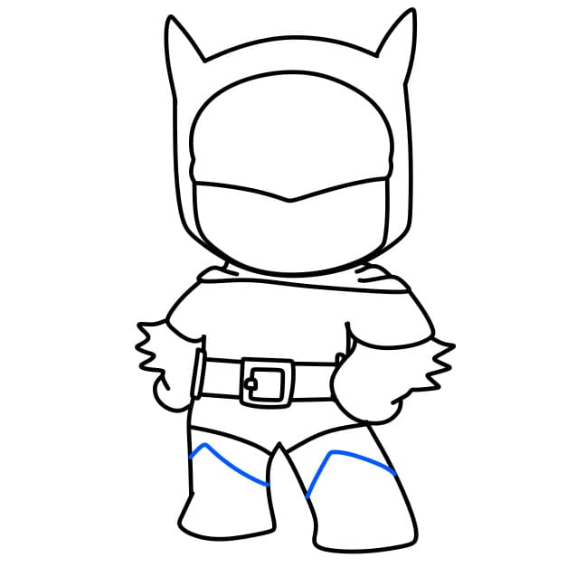 Hướng dẫn vẽ người dơi vui vẻ - Bước 9