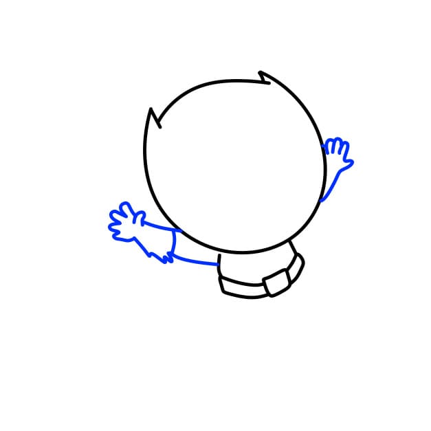 Hướng dẫn vẽ người dơi đáng yêu - Bước 3