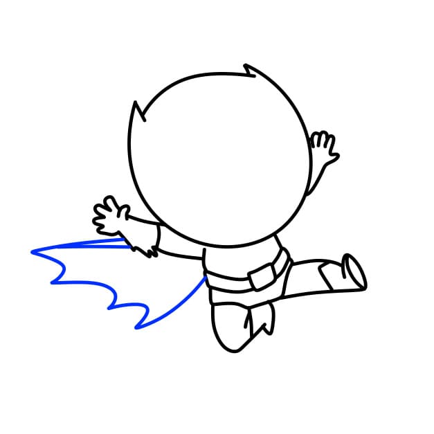 Hướng dẫn vẽ người dơi đáng yêu - Bước 6