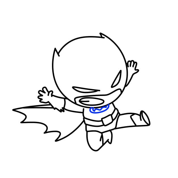 Hướng dẫn vẽ người dơi đáng yêu - Bước 8